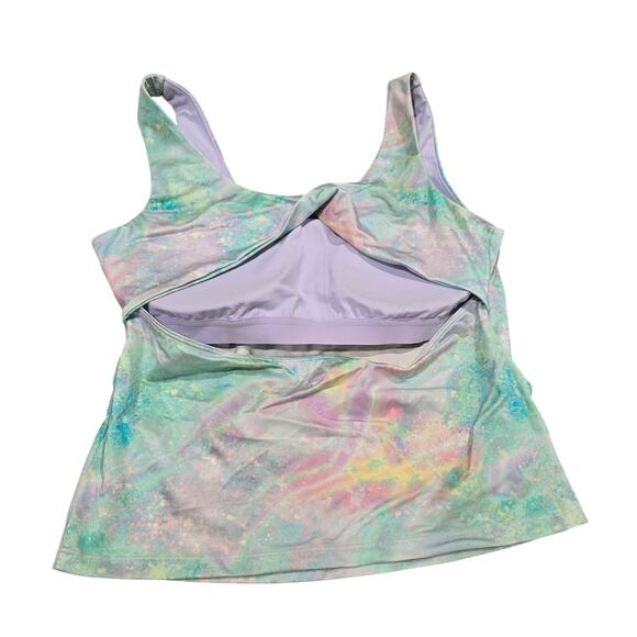 NEW NWT Fabletics Oasis Twist Built-In Bra Tank Cosmic Halo Shine | Size Large - Picture 2 of 10